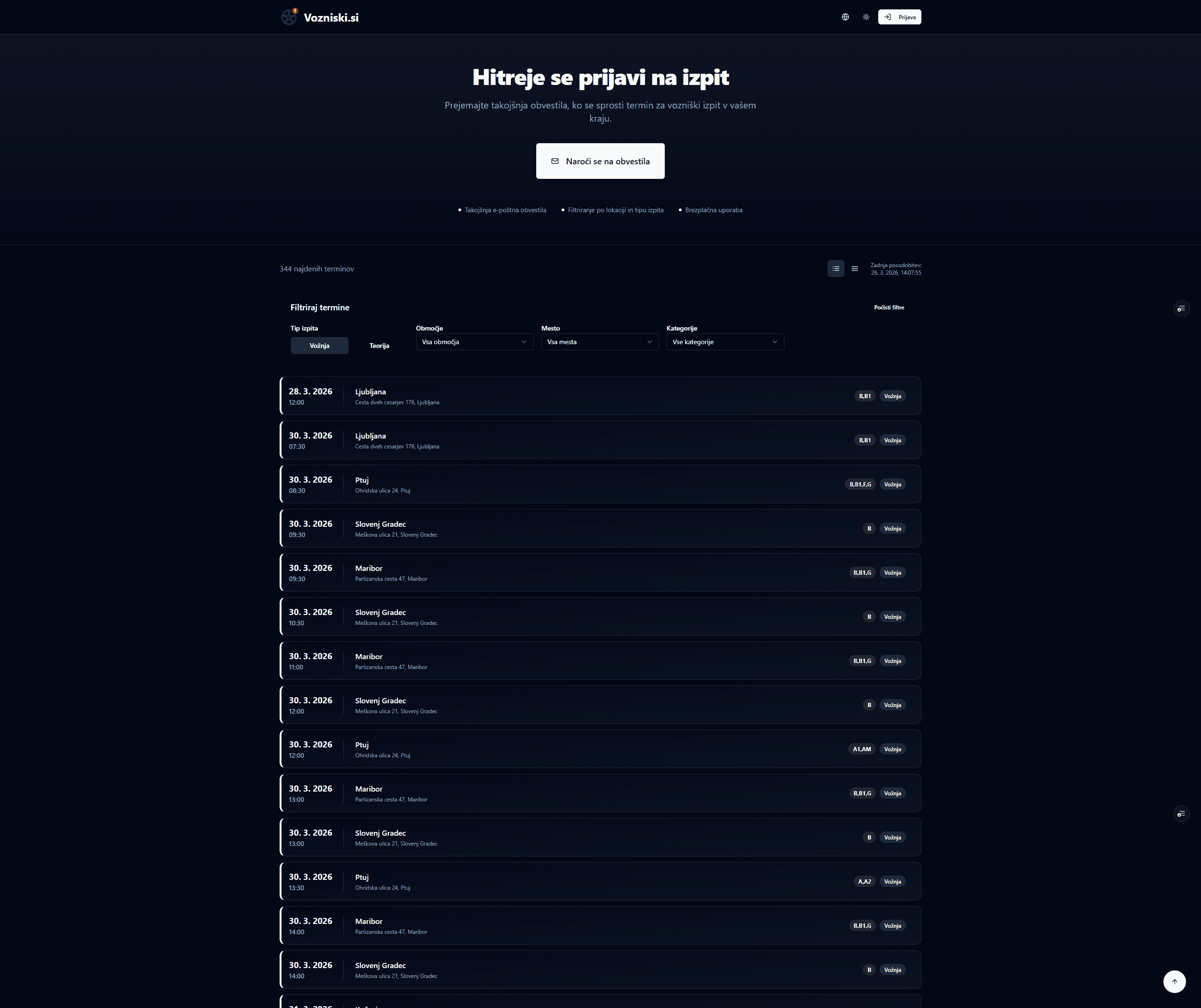 Vozniski website preview